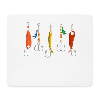 Angelköder Blinker Kunstköder - Mousepad (Querformat) - Weiß - Vorne