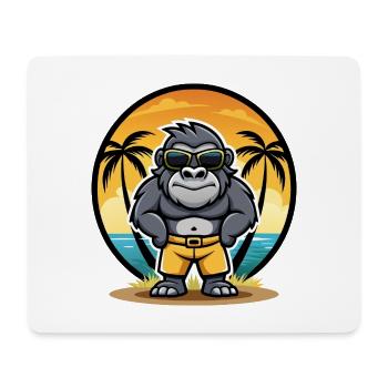 Gorilla Lustige Cartoon Sommer Strand Sonnenbrille Cool - Mousepad (Querformat) - Weiß - Vorne