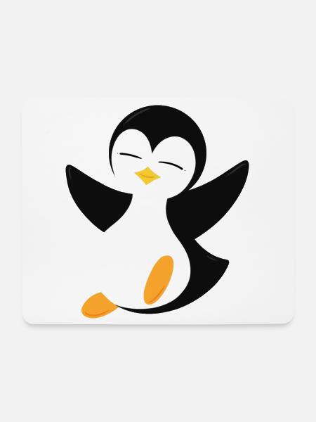 Pinguin - Mousepad (Querformat) - Weiß