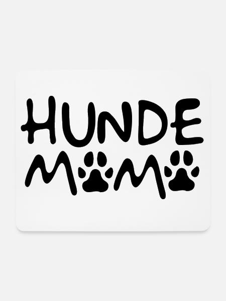 Hunde Mama - Hundepfote - Hund - Mousepad (Querformat) - Weiß