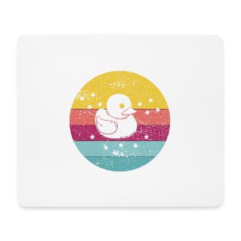 Badeente Gummiente Retro - Mousepad (Querformat) - Weiß - Vorne