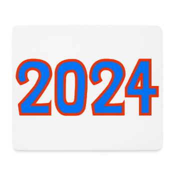 2024.Happy New Year. NEW YEAR'S EVE. NEW YEAR. - Mouse Pad (horizontal) - white - Front