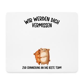 Wir werden dich Vermissen beste Team Abschied - Mousepad (Querformat) - Weiß - Vorne