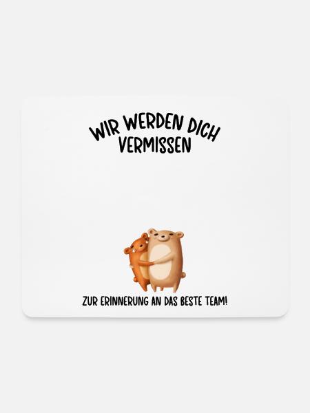 Wir werden dich Vermissen beste Team Abschied - Mousepad (Querformat) - Weiß