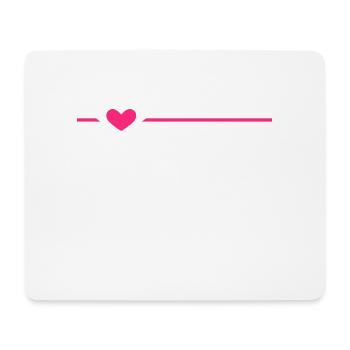 Linie Herz Rosa Strich Ornament Dekoration - Mousepad (Querformat) - Weiß - Vorne