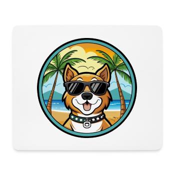 Cao De Castro Laboreiro Dog Breed Cartoon Beach - Mouse Pad (horizontal) - white - Front