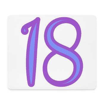 18. 18 JAHRE ALT. 18-JÄHRIGES JUBILÄUM. GEBURTSTAG 18 JAHRE. - Mousepad (Querformat) - Weiß - Vorne