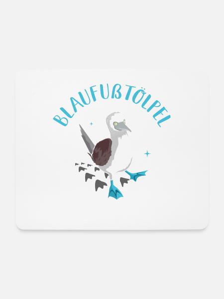 Blaufußtölpel - Mousepad (Querformat) - Weiß