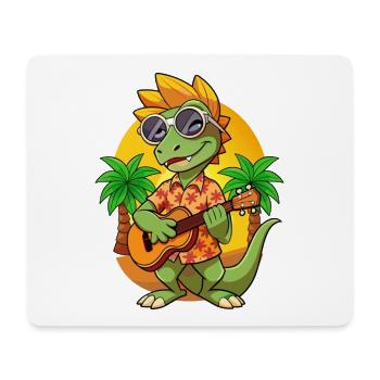 Lunettes de soleil de plage d’été de dessin animé de lézard drôle - Tapis de souris (format paysage) - blanc - Devant