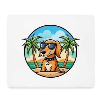 Azawakh Dog Breed Cartoon Sunglasses Beach - Mouse Pad (horizontal) - white - Front