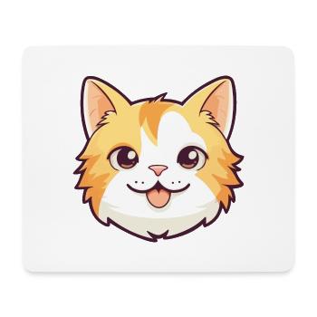 Hauskatze Cartoon Aquarell Illustration - Mousepad (Querformat) - Weiß - Vorne
