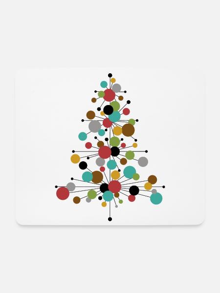 Merry Christmas Tree Mid century modern - Mousepad (Querformat) - Weiß