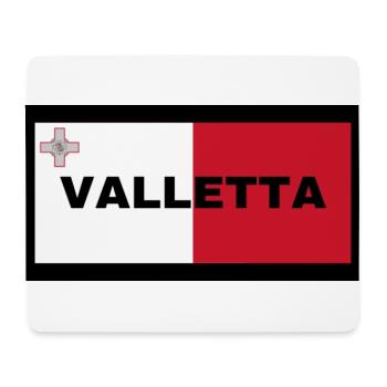 Valletta City in Malta Flagge - Mousepad (Querformat) - Weiß - Vorne