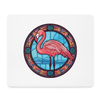 Flamingo bunte Aquarell-Tierillustration - Mousepad (Querformat) - Weiß - Vorne