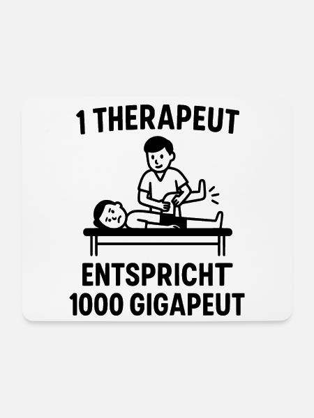 Physio Motivation KNOW YOUR VALUE Therapeut - Mousepad (Querformat) - Weiß