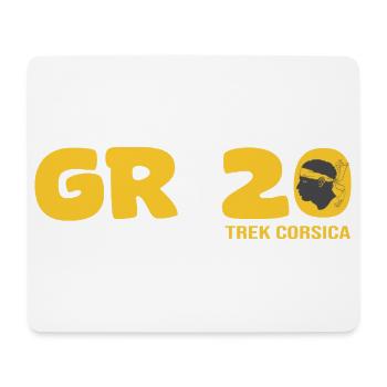 GR 20 trek corse gr 20 trekking randonnée - Mousepad (Querformat) - Weiß - Vorne