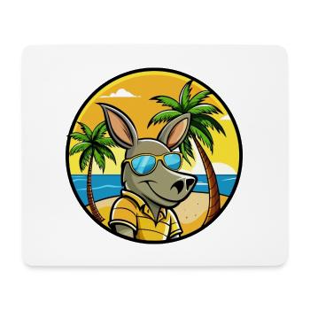 Aardvark Funny Cartoon Lunettes de soleil de plage d’été - Tapis de souris (format paysage) - blanc - Devant