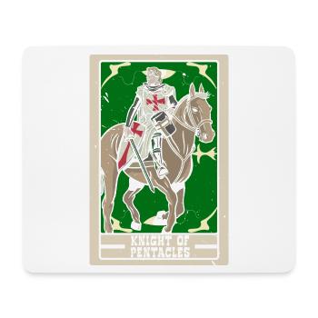 Ritter der Münzen Tarotkarte Wahrsagerei - Mousepad (Querformat) - Weiß - Vorne