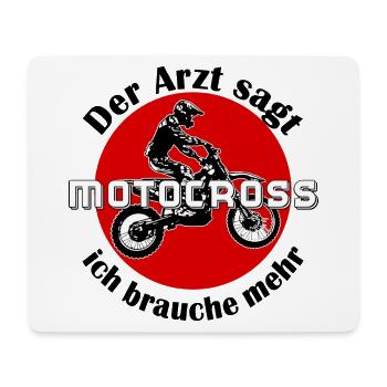 der arzt sagt mx - Mousepad (Querformat) - Weiß - Vorne