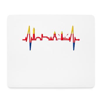 Sylt Skyline Nordsee Herzschlag Nordfriesen Sylter - Mousepad (Querformat) - Weiß - Vorne
