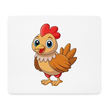 Huhn Niedliches Maskottchen Zeichentrickfigur Kawaii - Mousepad (Querformat) - Weiß - Vorne