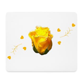 rose yellow rose - Mousepad (Querformat) - Weiß - Vorne