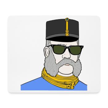 Kaiser Franz Joseph mit Sonnenbrille – K&K - Mousepad (Querformat) - Weiß - Vorne