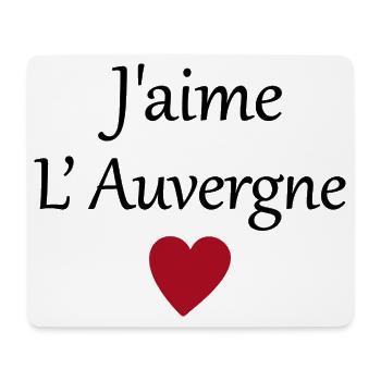 J'aime l'auvergne - Tapis de souris (format paysage) - blanc - Devant