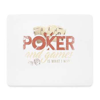 Poker Geschenkidee - Mousepad (Querformat) - Weiß - Vorne