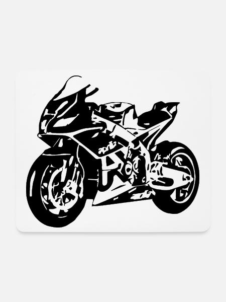 Motorrad - Mousepad (Querformat) - Weiß