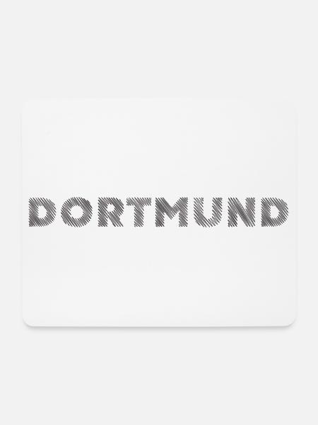 Dortmund Deutsche Stadt NRW Schraffur Schriftzug - Mousepad (Querformat) - Weiß