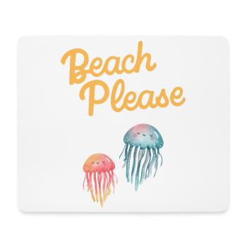plage s’il vous plaît méduses - Tapis de souris (format paysage) - blanc - Devant
