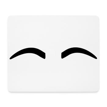 Augenbrauen Lustig - Mousepad (Querformat) - Weiß - Vorne