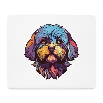 Shih-Poo Hunderasse Aquarell Karikatur Kawaii Farbe - Mousepad (Querformat) - Weiß - Vorne