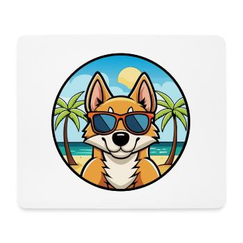 Chilenische Foxterrier Hunderasse Cartoon Sonnenbrille - Mousepad (Querformat) - Weiß - Vorne