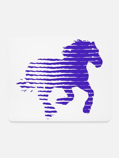 PFERD. FOHLEN. STUTE. TIER. TIERE. NATUR. - Mousepad (Querformat) - Weiß
