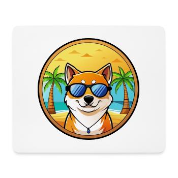 Shih Poo Hunderasse Cartoon Sonnenbrille Strand - Mousepad (Querformat) - Weiß - Vorne