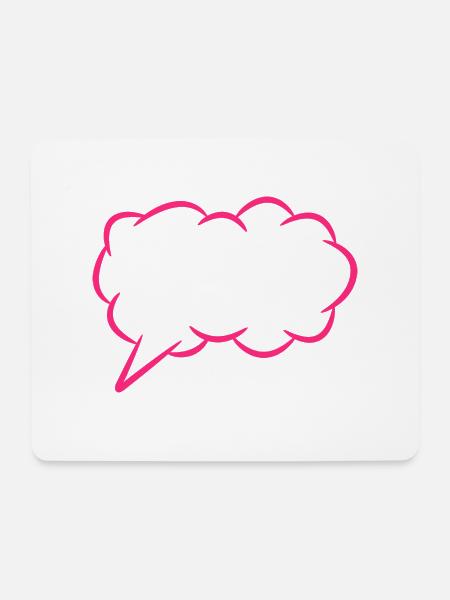 Sprechblase Gedankenblase - Mousepad (Querformat) - Weiß
