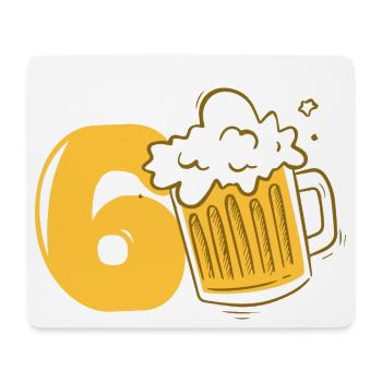 60 Years Old Beer Fan Birthday Gift Men - Mouse Pad (horizontal) - white - Front