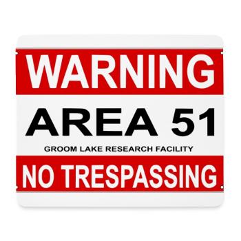 AREA 51 Shield - Mouse Pad (horizontal) - white - Front