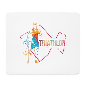 Eiserner Triathlet Zieleinlauf - Mousepad (Querformat) - Weiß - Vorne