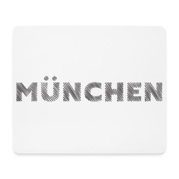 Munich Bavière Allemand Ville Hatching lettrage - Tapis de souris (format paysage) - blanc - Devant