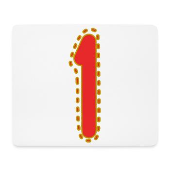 1. 1 JAHR. 1. JAHRESTAG. 1 JAHR GEBURTSTAG - Mousepad (Querformat) - Weiß - Vorne