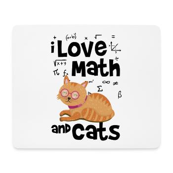 Mathe und Katzen - Mousepad (Querformat) - Weiß - Vorne