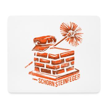 Rußiger Schornsteinfeger Glücksbringer - Mousepad (Querformat) - Weiß - Vorne