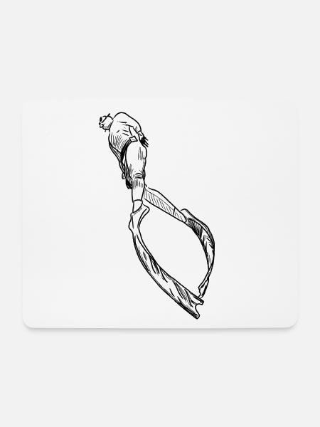 Apnoe 001 black - Mousepad (Querformat) - Weiß