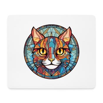 Pixie Bob Katze bunte Aquarell Haustier Illustration - Mousepad (Querformat) - Weiß - Vorne