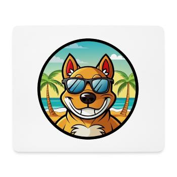 Cordoba Fighting Dog Breed Cartoon Sunglass Beach - Mouse Pad (horizontal) - white - Front
