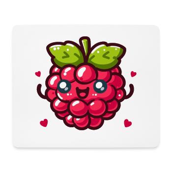 Liebe Himbeere - Mousepad (Querformat) - Weiß - Vorne
