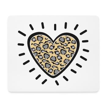 Leopard Heart Burst - Mouse Pad (horizontal) - white - Front
